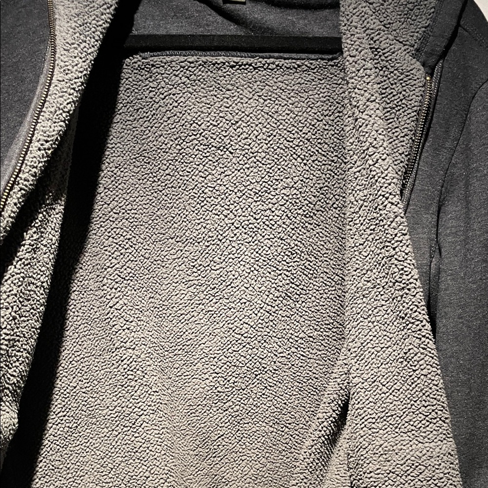 BC Clothing Co. Sherpa Lined Zip Hoodie | Men’s Small | Charcoal Gray - Picture 5 of 10